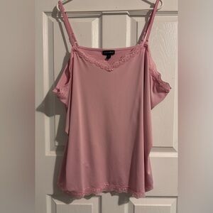 Lane Bryant Pink Lace-trim Cami 4X